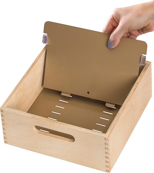 Actual product image Han Card index box of wood A5 crosswise (A5)