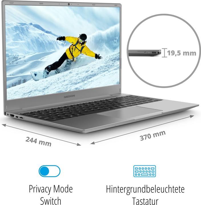 Actual product image Medion E16402 (16.10", Intel Core i3-1115G4, 8 GB, 512 GB)