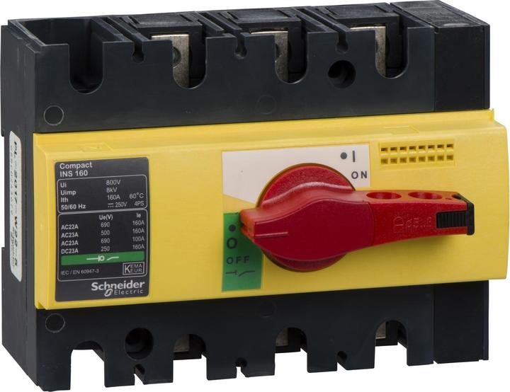 Actual product image Schneider Electric Load disconnect. INS160,3P, 160A/690V 28928