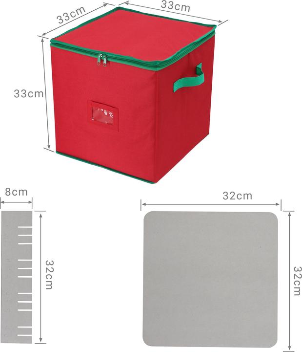 Produktbild Relaxdays Weihnachtskugel-Aufbewahrungsbox (33 cm)