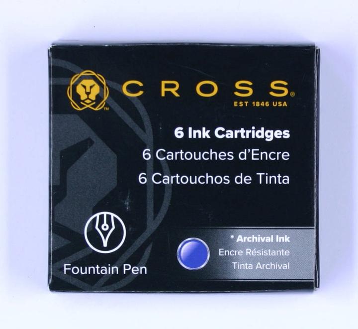 Actual product image Cross Ink cartridge blue 6pcs. (6 Piece, Blue)