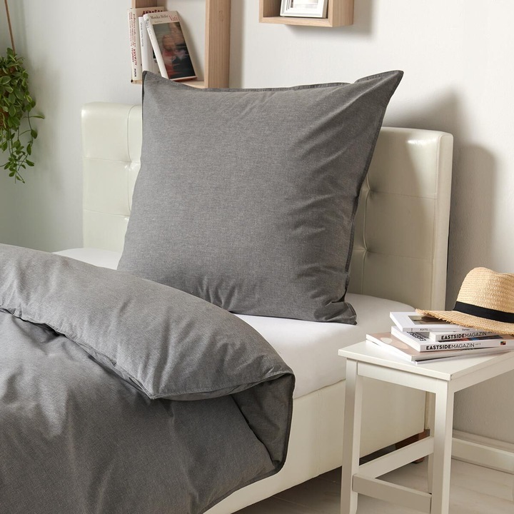 Produktbild Traumschlaf Basic Chambray (Bettwäsche Set, 160x210 cm + 65x100 cm)