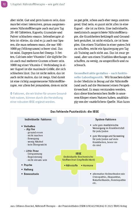 Immagine prodotto Nährstoff-Therapie - der Praxisleitfaden (Tedesco, Helena Orfanos-Boeckel, 2023)