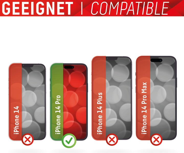 Actual product image Displex Real Glass, Privacy Full Cover Panzerglas (1 Piece, Apple iPhone 14 Pro)