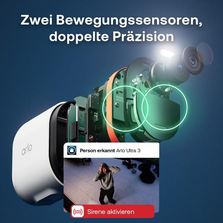 Produktbild Arlo Ultra 3 Security Camera 2-CAM Kit (3840 x 2160 Pixels)