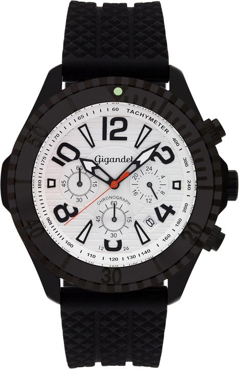 Actual product image Gigandet Analog Dive Chronograph Watch with Date Function and Silicone Strap (Analogue wristwatch, Chronograph, Diving watch)