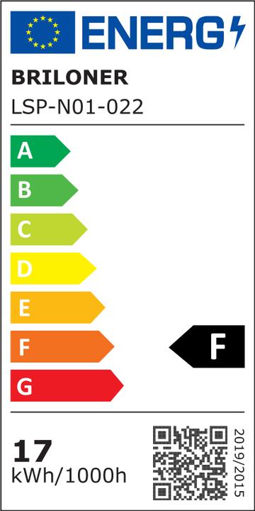 Energie-Label Briloner RGB CCT LED Deckenleuchte, schwarz, LED/40W (1900 lm)