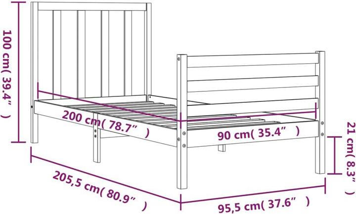 Produktbild vidaXL Catarina (90 x 200 cm)
