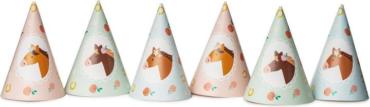Partydeco Partyhüte Pferd 16 x 11 cm, 6 Stück (6 Stk.)
