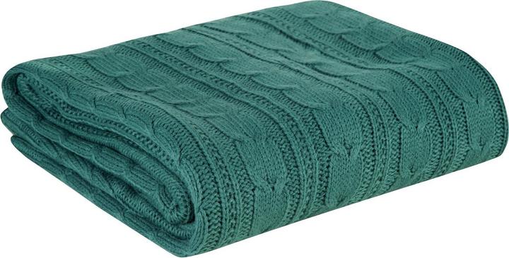 EUROFIRANAY PREMIUM Decke ACRYL 2 weiches Strickplaid mit Zopfmuster 130 x 170 cm