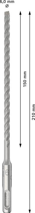 Produktbild Bosch Professional Zubehör PRO SDS plus-5X Hammerbohrer, 6 x 150 x 210 mm (6 Millimeter)