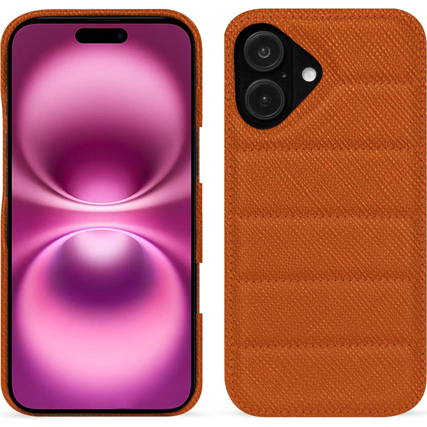 Noreve Lederschutzhülle (Apple iPhone 16 Plus), Smartphone Hülle, Orange