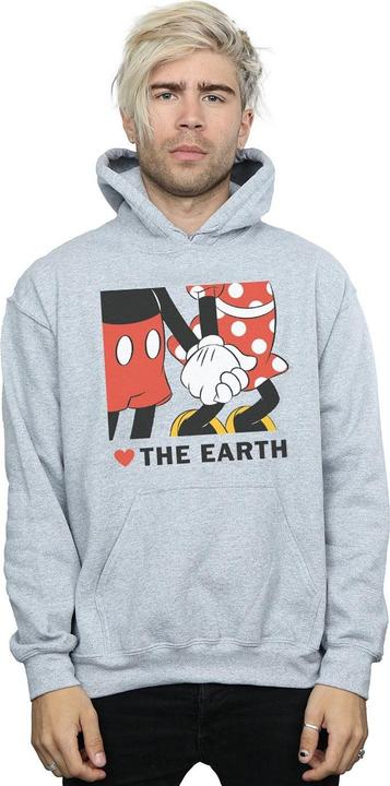 Immagine prodotto Disney Mickey Mouse Heart The Earth Felpa con Cappuccio Uomo (L)
