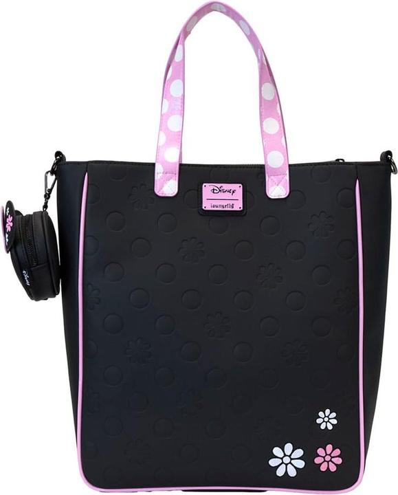 Actual product image Loungefly Disney by Crossbody with Coin Bag Minnie Floral Rock the Dots