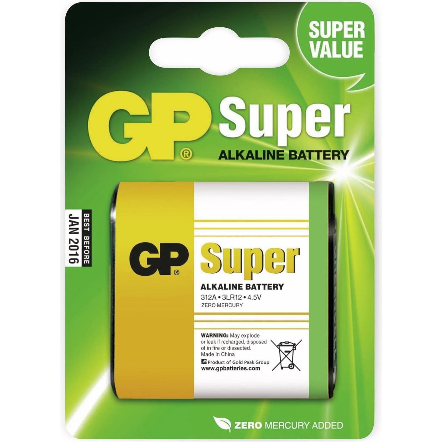 GP Batteries Celle tonde alcaline (1 pz., 3R12, 2700 mAh), Batterie + pile