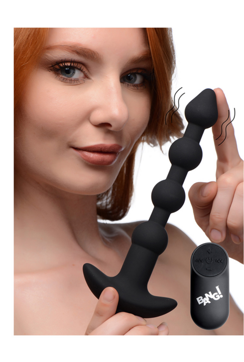Image du produit XR Brands Perles anales vibrantes en silicone et télécommande