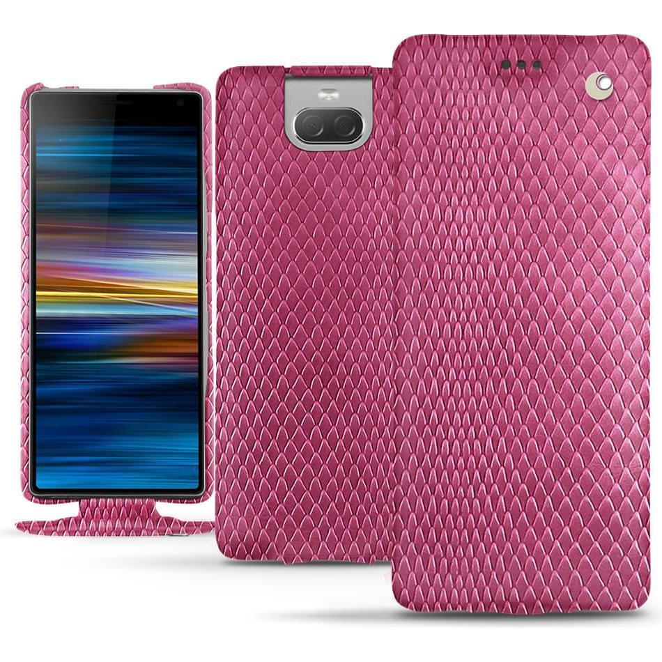 Noreve Lederschutzhülle vertikal (Sony Xperia 10 Plus), Smartphone Hülle, Rosa