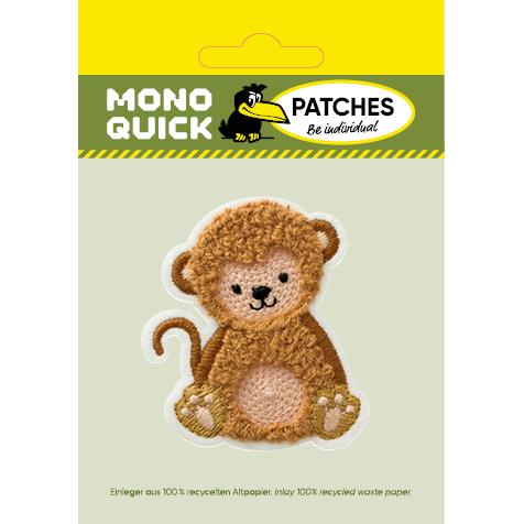 Thumbnail - Mono Quick Affe flauschig, Applikationen, Mehrfarbig