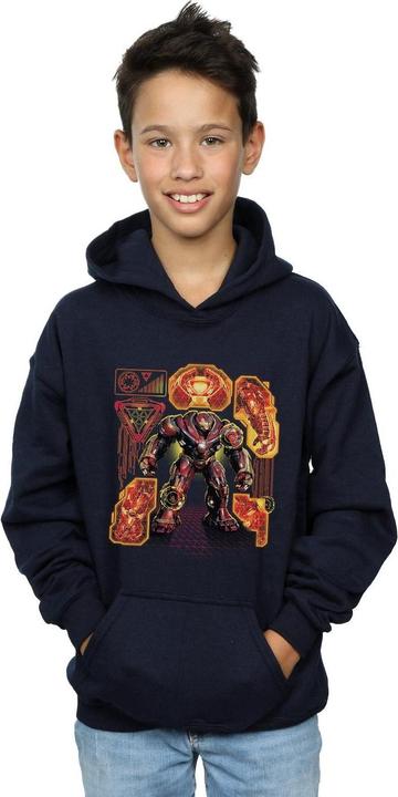 Image du produit - Sweat à capuche AVENGERS INFINITY WAR HULKBUSTER BLUEPRINT - Garçon (152, 158)
