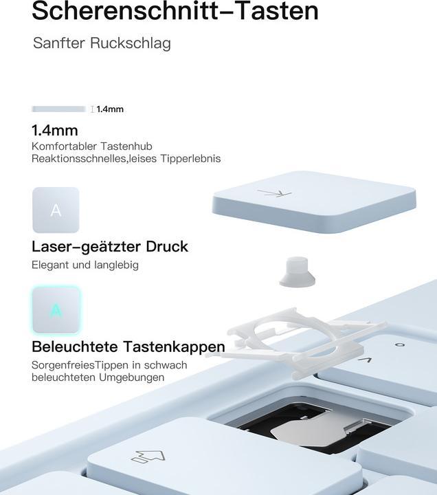 Produktbild Inateck KB09119-10 (DE, Apple iPad Air 11 2024, Apple iPad Air 11 2025, Apple iPad Air 2020, Apple iPad Air 2022, Apple iPad Pro 11 2018, Apple iPad Pro 11 2020, Apple iPad Pro 11 2021, Apple iPad Pro 11 2022)