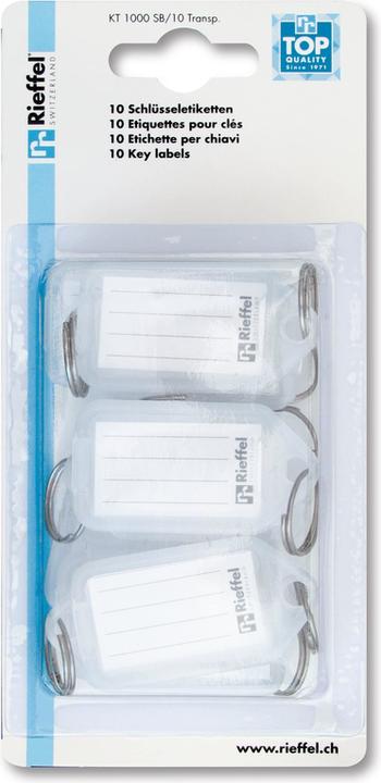 Produktbild Rieffel Schlüsseletiketten KT 1000 SB/4 TRANSP
