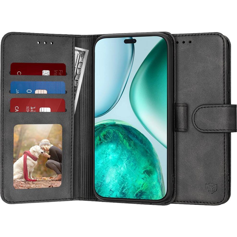 Techsuit - Diary Book - Honor X8c - Black (Honor X8), Cover smartphone, Nero