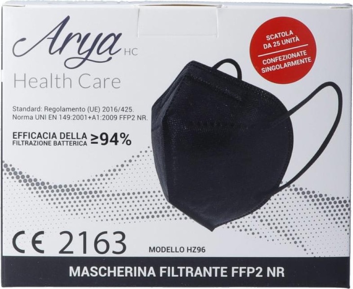 Produktbild Arya Atemschutzmaske FFP2 schwarz (FFP2, 50 x)
