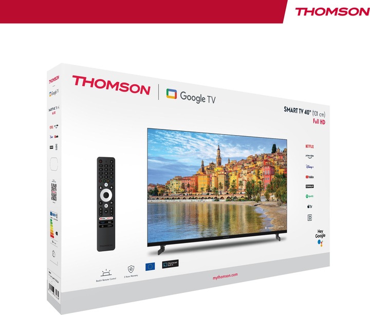 Immagine prodotto Thomson TV 40 Fhd Frameless Smart T2/C2s2 Google TV (40", LED, Full HD, 2023)