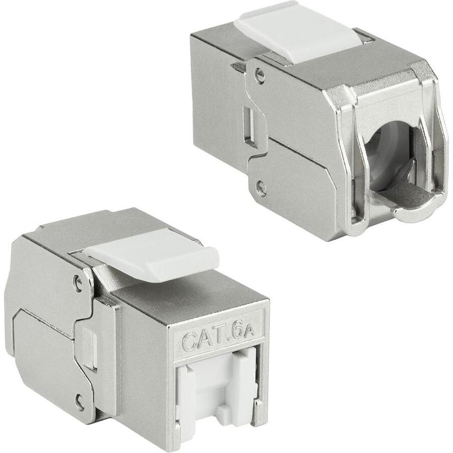 ACT Keystone Jack RJ45 CAT6A Shielded toolless with shutter, Server Zubehör, Silber