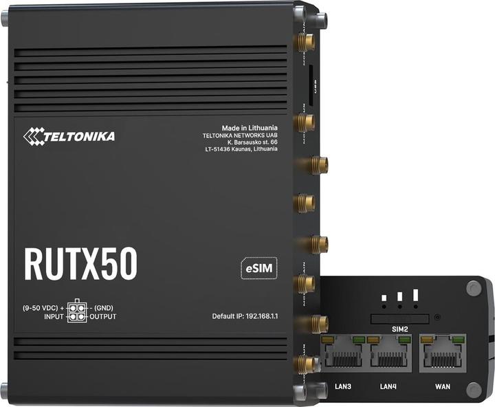 Produktbild Teltonika RUTX50 5G/4G/LTE Industrie Router eSIM Version