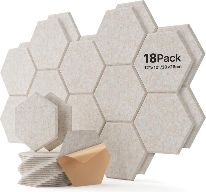 Soundsbay Selbstklebendes Akustikpaneele-Set (18 Stk.)