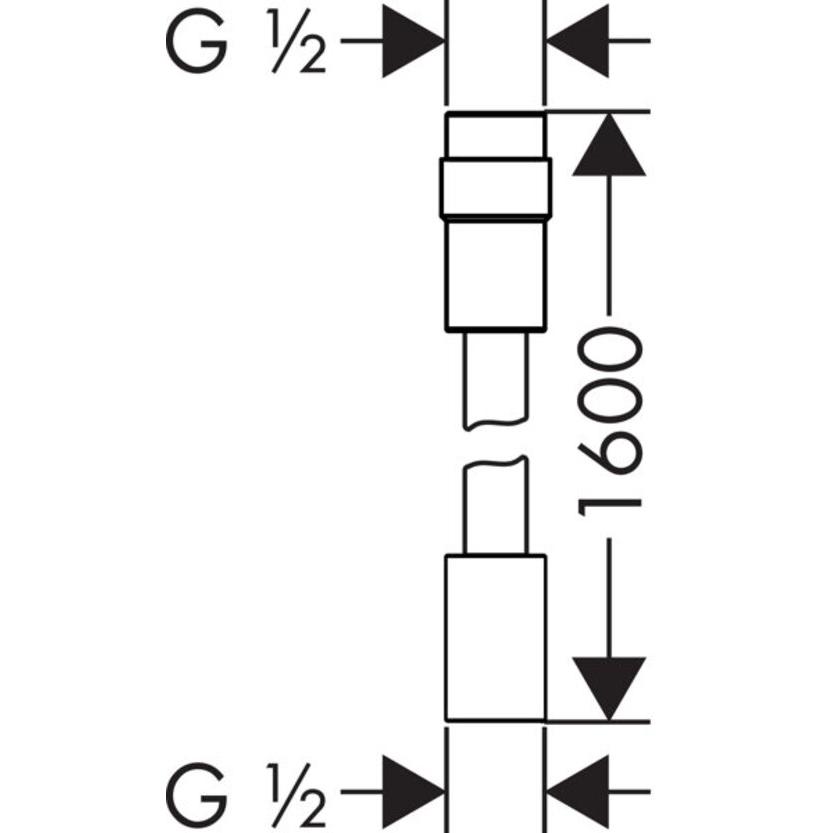 Thumbnail - Axor, Duschschlauch, Brauseschlauch 1600mm chrom (160 cm)