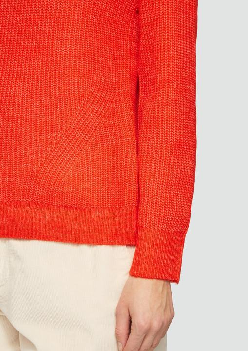 Actual product image S.Oliver Strickpullover Strickpullover mit Rippdetail und Crew Neck (44)