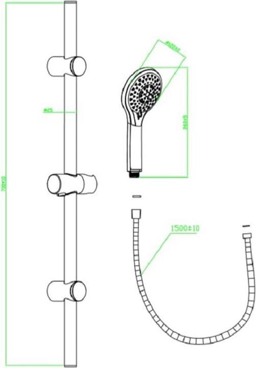 Actual product image Schütte Shower rod set (5 Beam types)
