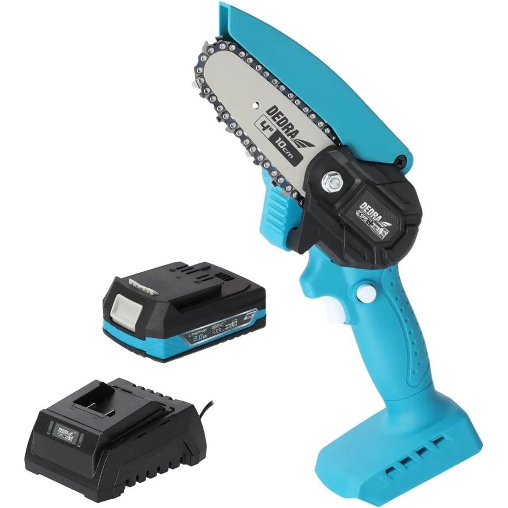Dedra, Motosega, PILARKA AKUMULATOROWA MINI 4' 18V 1*2.0AH SAS+ (Sega a catena a batteria)