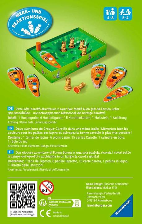 Actual product image Ravensburger Lotti Karotti (German, French, Italian)
