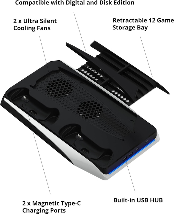 Image du produit Deltalabs Support de charge de refroidissement (PS5)