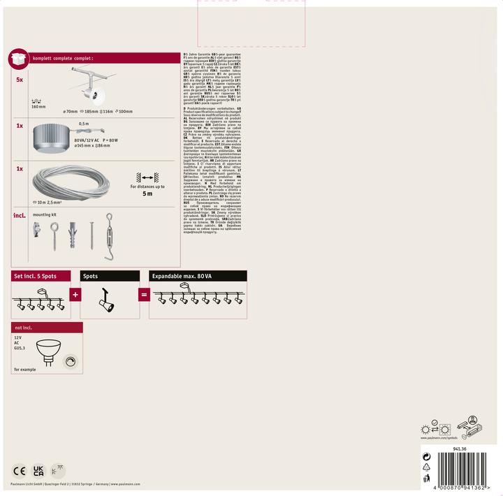 Image du produit Paulmann Système de fil Sheela