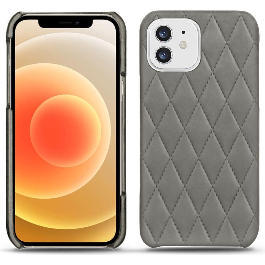 Noreve Lederschutzhülle (Apple iPhone 12 mini), Smartphone Hülle, Grau