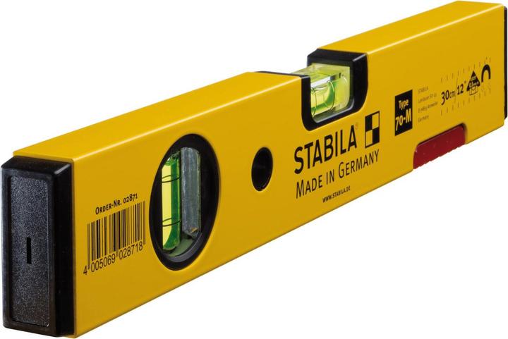 Image du produit Stabila Niveau à bulle Type 70 M Aimant de terre rare (30 cm)