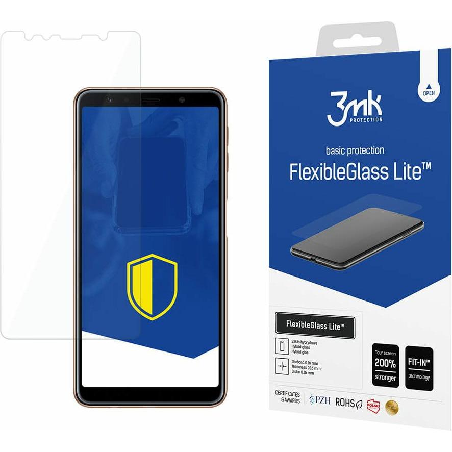 3MK Vetro flessibile Lite per Samsung Galaxy A7 2018 (1 pz., Samsung Galaxy A7 (2018)), Pellicola protettiva smartphone, Grigio