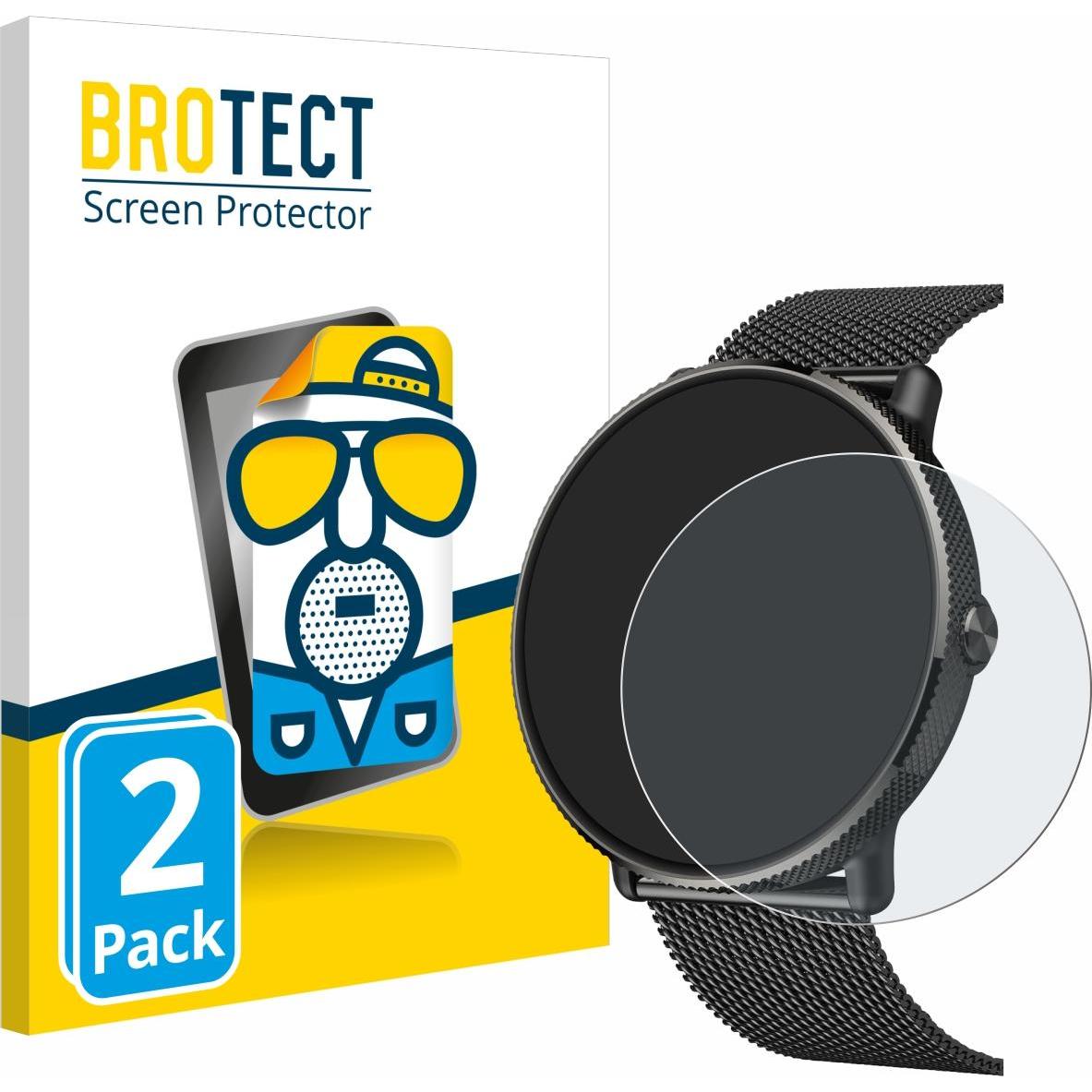 BROTECT Entspiegelungsfolie Displayschutz Displayschutzfolie Folie Matt, Smartwatch Schutzfolie, Grau