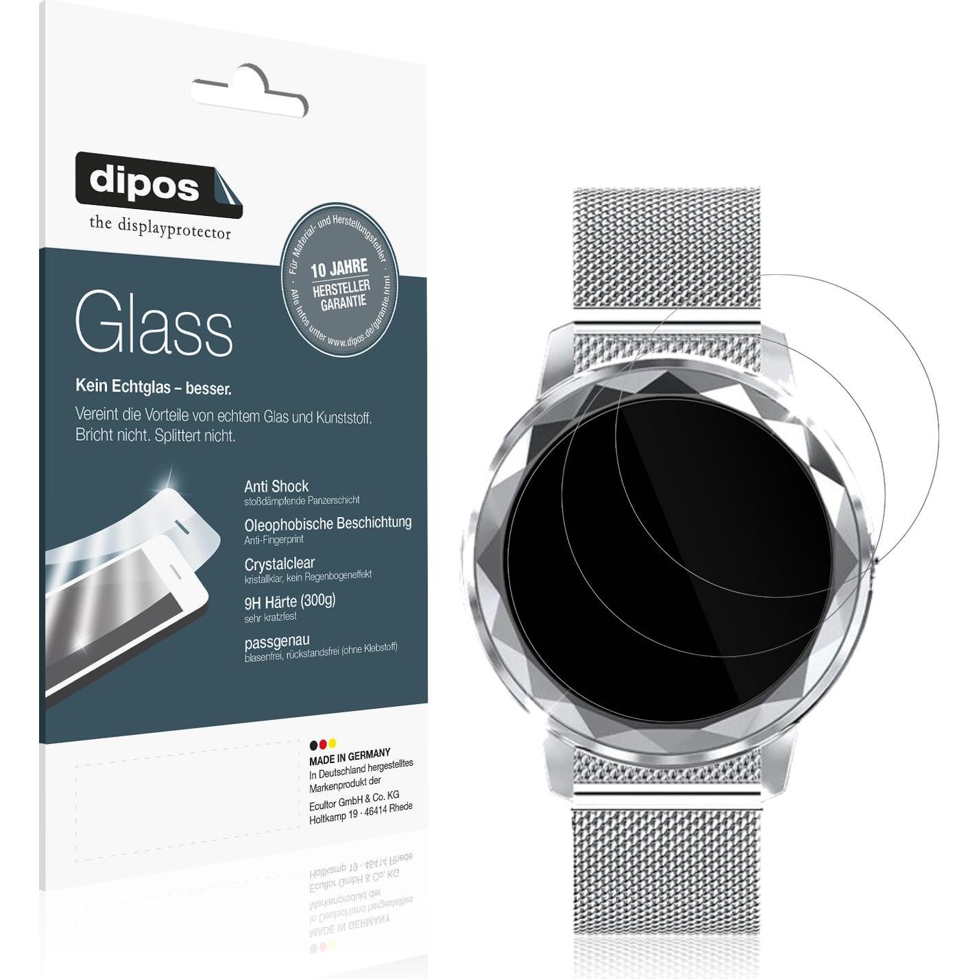 Dipos Anti-Shock Displayschutz 9H, Smartwatch Schutzfolie, Transparent