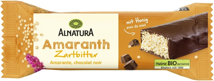 Actual product image Alnatura Organic dark chocolate amaranth (1 pcs., 25 g)