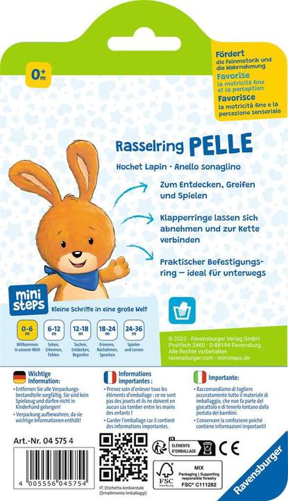 Produktbild Ravensburger ministeps: Rasselring Pelle