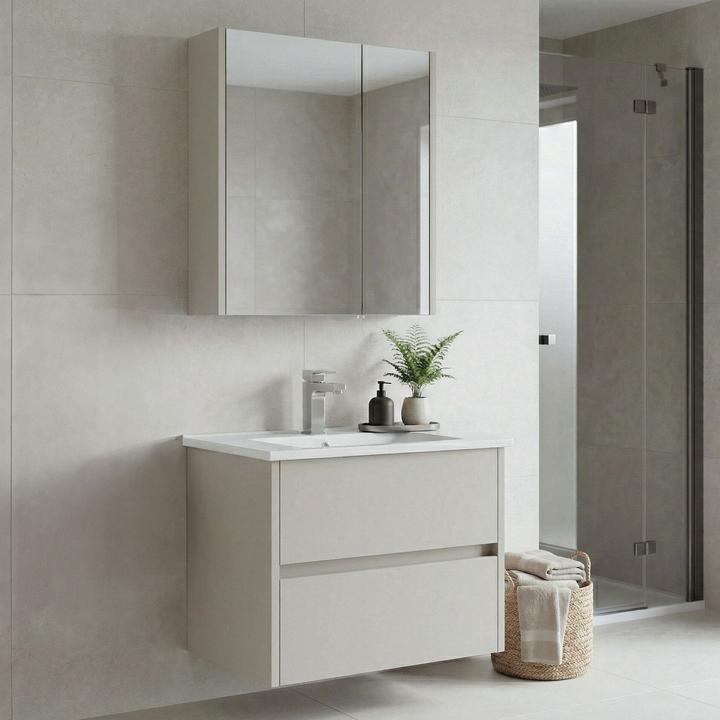 Produktbild Homitis Arno 65 Bathroom Cabinet With Sink & Mirror Set (2 Pieces)