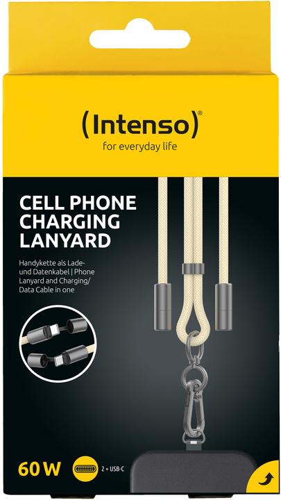 Produktbild Intenso Handykette als Lade- + Datenkabel USB-C bis 1,65m beige (1.65 m, USB 2.0, 60 W)