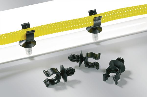 Actual product image HellermannTyton 151-14313 CTC7.5FT6LG-HIRHS-BK Holder for protective hose Black (1.86 cm)