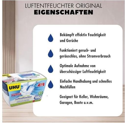 Produktbild UHU Luftentfeuchter Air Max FMG Container 2x 450 g (40 m²)