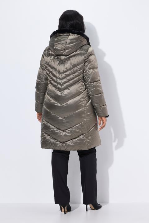 Actual product image Ulla Popken HYPRAR Metallic Quilted Coat